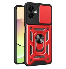 Samsung Galaxy A07 4G Pars Lens Yüzüklü Silikon - Kırmızı