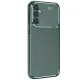 Samsung Galaxy S25 Kılıf Auto Focus Karbon Kapak - Koyu Yeşil