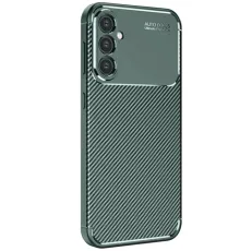 Samsung Galaxy S25 Kılıf Auto Focus Karbon Kapak - Koyu Yeşil