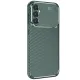 Samsung Galaxy S25 Kılıf Auto Focus Karbon Kapak - Koyu Yeşil