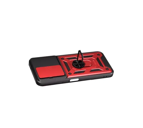 Xiaomi Redmi 15C 4G Pars Lens Yüzüklü Silikon - Kırmızı
