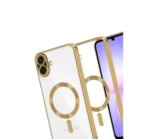 Samsung Galaxy A07 4G Kross Magneticsafe Kapak - Gold
