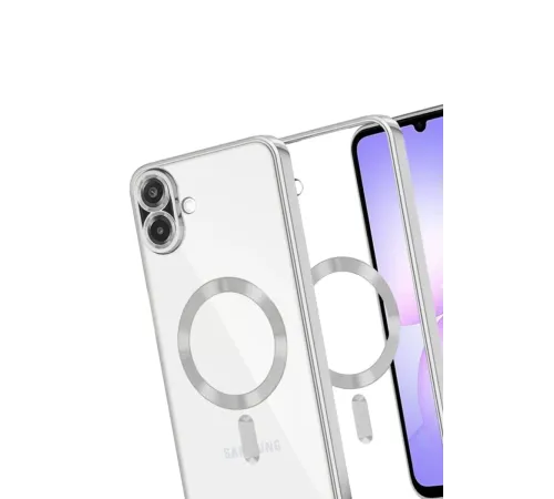 Samsung Galaxy A07 4G Kross Magneticsafe Kapak - Gümüş