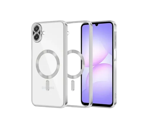Samsung Galaxy A07 4G Kross Magneticsafe Kapak - Gümüş