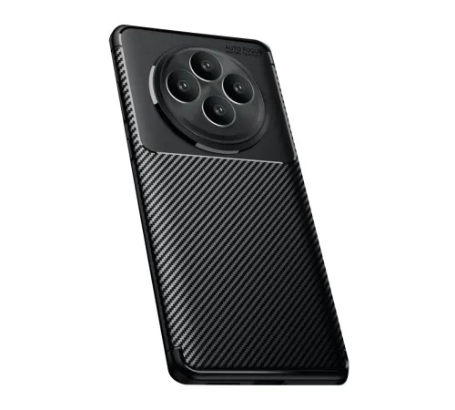 Reno 11 FS Kılıf Auto Focus Karbon Kapak - Siyah