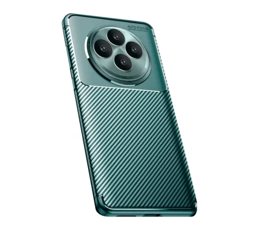 Reno 11 FS Kılıf Auto Focus Karbon Kapak - Koyu Yeşil