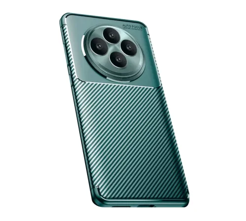 Reno 11 FS Kılıf Auto Focus Karbon Kapak - Koyu Yeşil