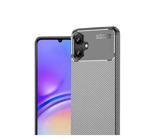 Samsung Galaxy A06 Kılıf Auto Focus Karbon Kapak - Gri