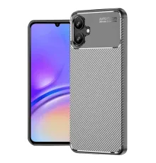 Samsung Galaxy A06 Kılıf Auto Focus Karbon Kapak - Gri