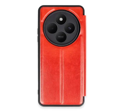 Xiaomi Redmi 14C Kılıf Flip Cover - Kırmızı