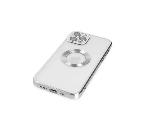 Apple iPhone 12 Pro Kılıf Slot Silikon - Gümüş