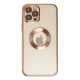 Apple iPhone 12 Pro Kılıf Slot Silikon - Rose Gold
