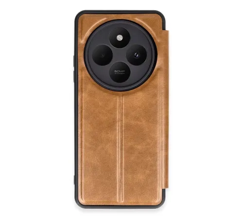 Xiaomi Redmi 14C Kılıf Flip Cover - Taba