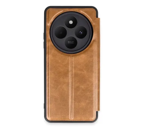 Xiaomi Redmi 14C Kılıf Flip Cover - Taba