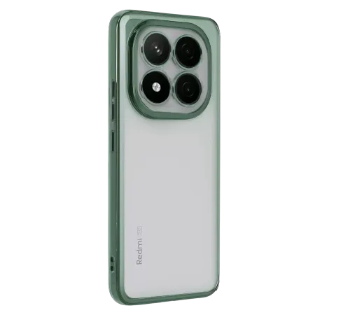 Xiaomi Redmi Note 14 Pro Plus Kılıf Lensli Silikon - Yeşil