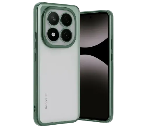 Xiaomi Redmi Note 14 Pro Plus Kılıf Lensli Silikon - Yeşil
