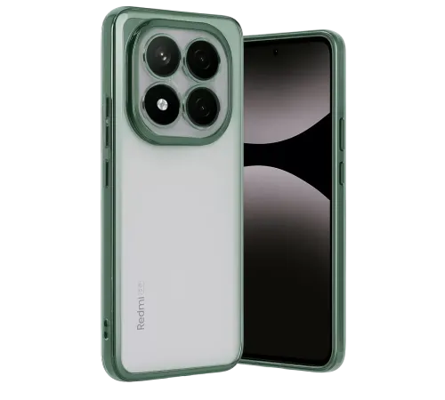 Xiaomi Redmi Note 14 Pro Plus Kılıf Lensli Silikon - Yeşil