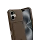 Apple iPhone 17 Kelvin Kartvizitli Silikon - Kahverengi