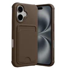 Apple iPhone 17 Kelvin Kartvizitli Silikon - Kahverengi