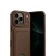 Apple iPhone 17 Pro Kelvin Kartvizitli Silikon - Kahverengi