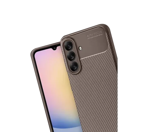 Samsung Galaxy A17 5G Auto Focus Karbon Kapak - Kahverengi