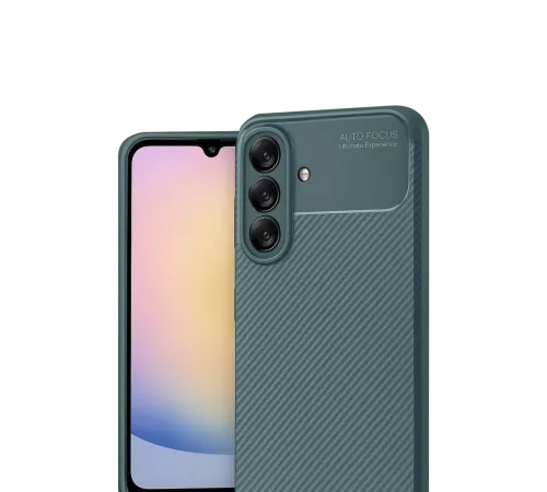 Samsung Galaxy A17 5G Auto Focus Karbon Kapak - Koyu Yeşil