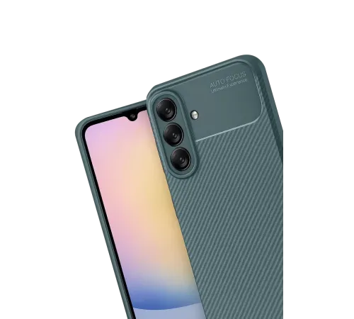 Samsung Galaxy A17 5G Auto Focus Karbon Kapak - Koyu Yeşil
