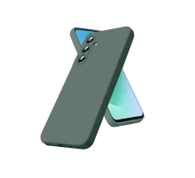 Samsung Galaxy A17 5G Nano içi Kadife Silikon - Koyu Yeşil