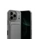 Apple iPhone 17 Pro Kelvin Kartvizitli Silikon - Gri