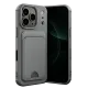 Apple iPhone 17 Pro Kelvin Kartvizitli Silikon - Gri