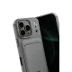 Apple iPhone 17 Pro Max Kelvin Kartvizitli Silikon - Gri