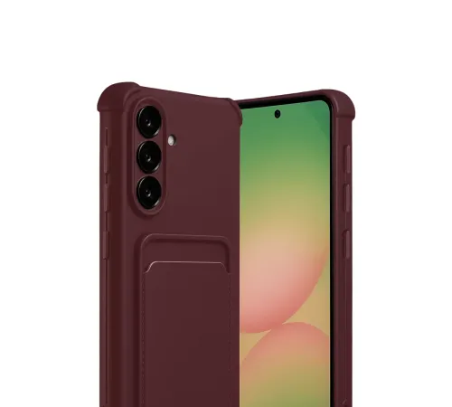 Samsung Galaxy A17 5G Kelvin Kartvizitli Silikon - Bordo