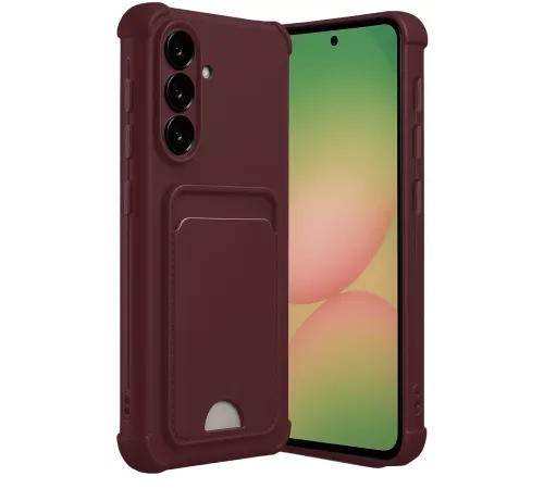 Samsung Galaxy A17 5G Kelvin Kartvizitli Silikon - Bordo