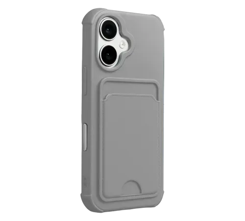Apple iPhone 17 Kelvin Kartvizitli Silikon - Gri