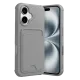 Apple iPhone 17 Kelvin Kartvizitli Silikon - Gri