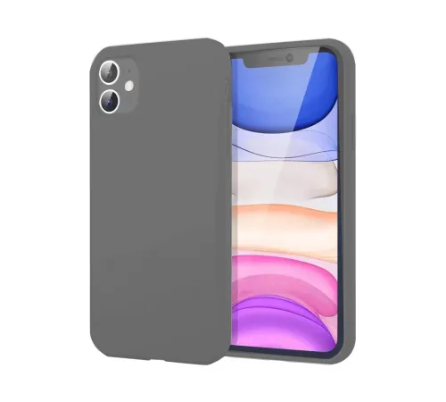 Apple iPhone 11 Kılıf First Silikon - Gri