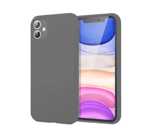Apple iPhone 11 Kılıf First Silikon - Gri