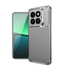 Xiaomi Mi 14T Pro Kılıf Auto Focus Karbon Kapak - Gri
