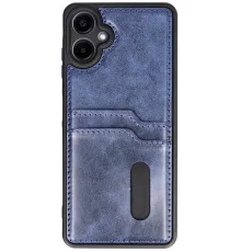 Samsung Galaxy A06 Kılıf Sara Kartvizitli Deri Kılıf - Lacivert
