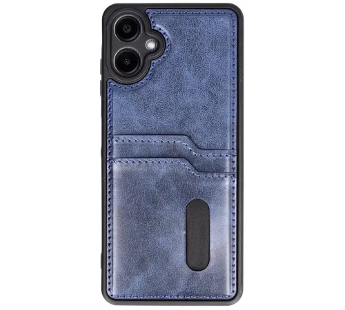 Samsung Galaxy A06 Kılıf Sara Kartvizitli Deri Kılıf - Lacivert
