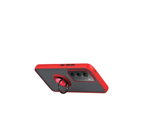 Xiaomi Redmi 15 4G Montreal Yüzüklü Silikon Kapak - Kırmızı