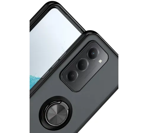 Xiaomi Redmi 15 4G Montreal Yüzüklü Silikon Kapak - Siyah