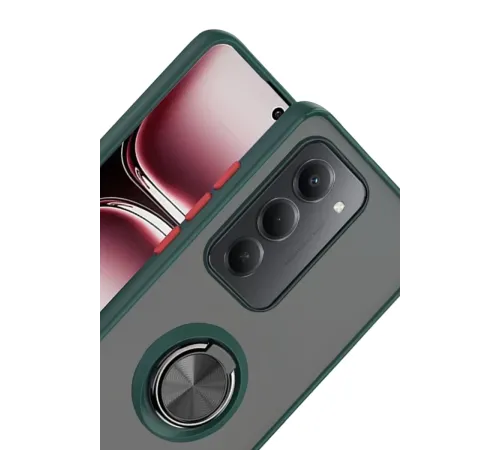 Xiaomi Redmi 15 4G Montreal Yüzüklü Silikon Kapak - Yeşil