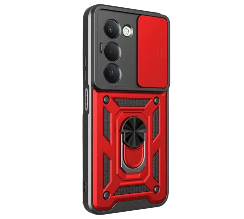 Xiaomi Redmi 15 4G Pars Lens Yüzüklü Silikon - Kırmızı