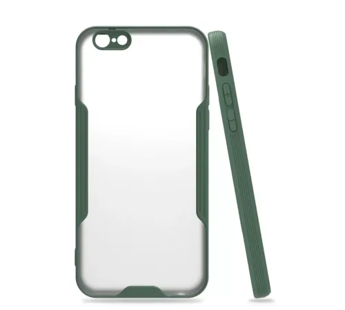Apple iPhone 6 Kılıf Platin Silikon - Yeşil