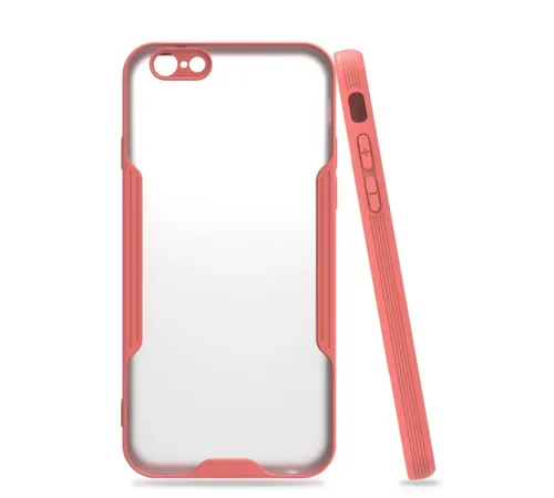 Apple iPhone 6 Kılıf Platin Silikon - Pembe