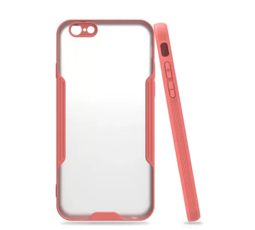 Apple iPhone 6 Kılıf Platin Silikon - Pembe