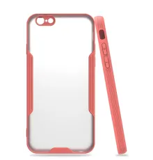 Apple iPhone 6 Kılıf Platin Silikon - Pembe