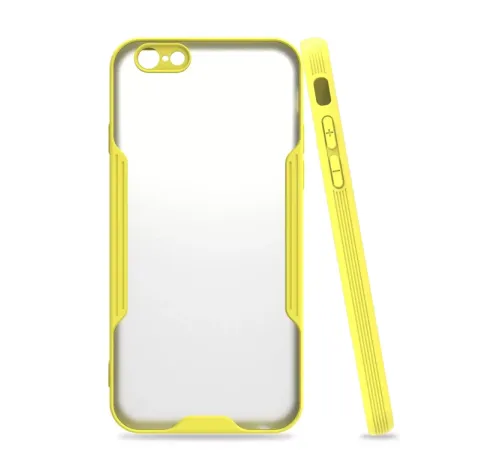 Apple iPhone 6 Kılıf Platin Silikon - Sarı