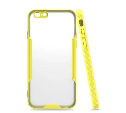 Apple iPhone 6 Kılıf Platin Silikon - Sarı